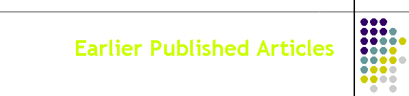 Earlier Published Articles